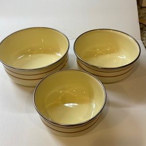 Vintage Set of M•KAMENSTEIN Enamel metal serving bowls
